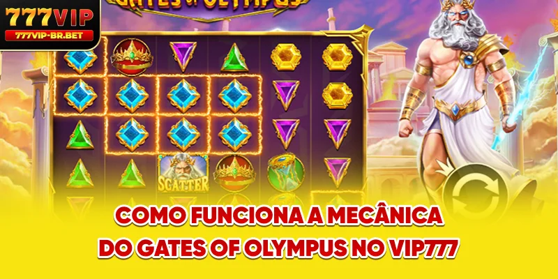 Como funciona a mecânica do Gates Of Olympus no VIP777